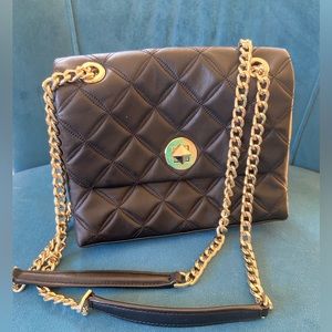 Black puffy Kate Spade shoulder bag